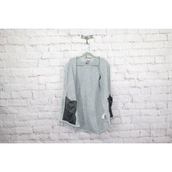 LL Bean Sweater Fleece Long Vest Pewter Size XS - Picture 9 of 10